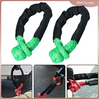 2pcs Soft Shackle Recovery Strap for SUV Truck Jeep Off Road Climbing Towing