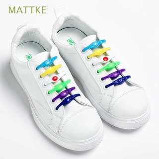 mattke moda mujeres cordones hebilla retro zapatos accesorios gratis lazo cordones elásticos zapatillas de deporte zapatos sin lazo redondo 12 unids/set silicona/multicolor