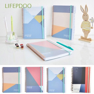 LIFEPDOO A5 Plan Book Stationery Writing Pads Planner Notebook Portable Daily Office School Supplies Weekly Day to Page 2022 Planner Schedule Notepad