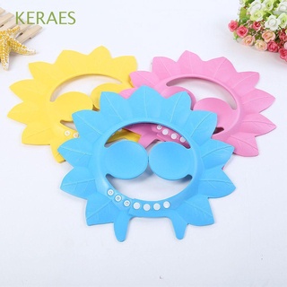 KERAES Toddlers Shower Hat Protector Baby Hair Bathing Cap New Professional Baby Care Adjustable Shielder Maple Shampoo/Multicolor