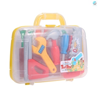 Ola caja de herramientas Kit Playset con estuche de plástico juguetes para niños niños regalo portátil regalo