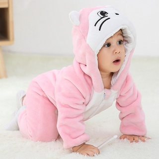Listo para enviar ropa de escalada nuevos niños bebé polar mameluco de los niños de una sola pieza Animal bebé ropa (3)