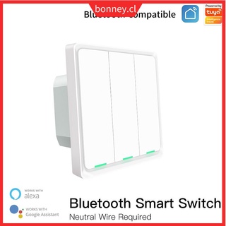 Tuya Bluetooth-compatible Smart Light Switch Neutral Wire Required Sigmesh Multi-control Smart Life App Works with Alexa Google home BONNEY.CL