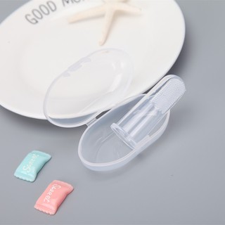cepillo de dientes de silicona suave para bebés/cepillo de masajeador de goma con caja (9)