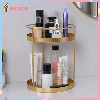[arco Iris] organizador de maquillaje de Metal estante de Perfume lápiz labial bandeja de almacenamiento