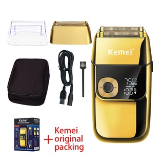 Kemei KM-TX1 USB Recargable Doble Hoja Impermeable Alternativo Inalámbrico Afeitadora Eléctrica Para Hombres Maquinilla De Afeitar Máquina Peluquería Trimmer (7)