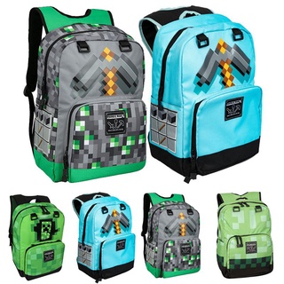 minecraft tile mochila escolar bolsas de ordenador portátil bolsa de viaje casual niños mochila
