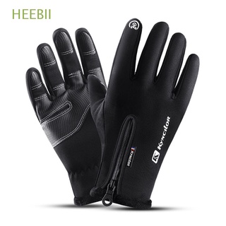 heebii - guantes impermeables para ciclismo, invierno, antideslizantes, multicolor