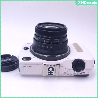 mini lente de cámara fija manual de 35 mm f/1.6 apsc para canon eos m m2 m5 m6 m100