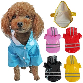 ancrowd.cl perro reflectante impermeable impermeable teddy cachorro con capucha chaqueta abrigo ropa para mascotas