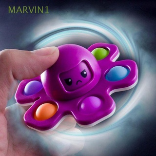 MARVIN1 For Kids Fidget Toy Anti stress Venting Toys Spinning Top Toys Octopus Change Faces Fingertips Sensory Silicone Interactive Flip Autism Stress Relief Push Pop Bubble