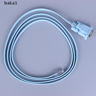 [I] 1.8m DB 9Pin rs232 serial to rj45 CAT5 ethernet adapter LAN console cable blue [HOT] (4)