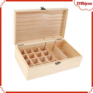 Travel Wooden Essential Oil Display Storage Carrying Case Box Holder 18 Slot