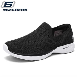 Skechers Mujeres Casual Slip-Ons Zapatos Cómodos Deportivos Transpirables De Caminar Negro