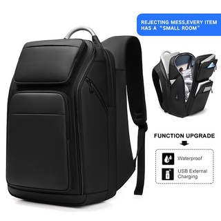Gran capacidad Multi bolsillo de los hombres mochila de 17 pulgadas portátil mochilas de calidad USB de carga impermeable bolsa de viaje