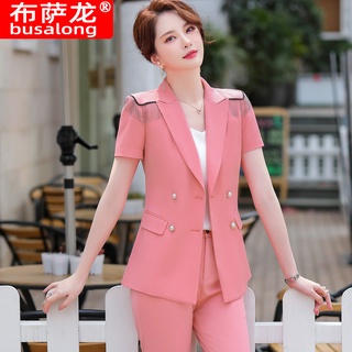 2021 summer short sleeve fashion temperament women's clothing OL business suit jacket business formal wear work clothes (1)