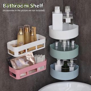 FEROCIOUS Home Decoration Corner Storage Rack Kitchen Shampoo Bathroom Shelf Wall Mounted Shower Room Practical Adhesive Organizer