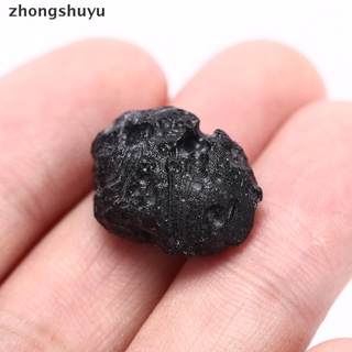(hotsale) 1XTektite Meteorite Raw Specimen Mineral Rock Iron Stone Rough Black Space {bigsale}