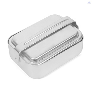 T.Go al aire libre Mess Kit de lata de aluminio Camping utensilios de cocina conjunto de fiambrera contenedor de alimentos con tapa