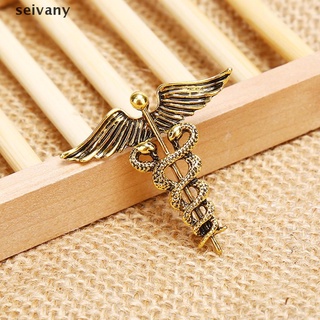 [seivany] Fashion Retro Angel Wings Men Badge Pin Snake Brooches Lapel Medal Decoration