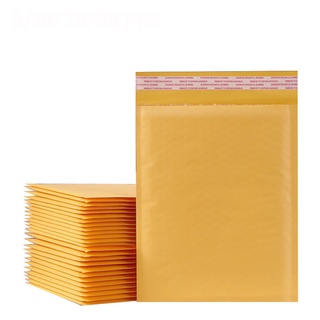 scientistation 5/10/20/50 pcs nuevos mailers de burbujas kraft impermeable bolsa de embalaje de envío sobre bolsa ligera de alta calidad autoadhesiva papel kraft de negocios (9)