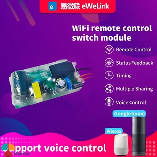 eWeLink WIFI Interruptor De Luz Módulo 180-240V DIY Fuego Único De Modificación Sin Cable Neutro Necesario Control remoto Lar inteligente monitoramento em tempo real cheriwe