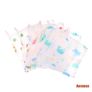 ASUO 6 layers Baby Cotton Gauze Baby Face Saliva Towels Wash Cloth Handkerchiefs