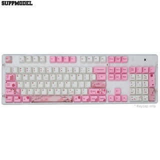 sup 104 teclas pbt rosa sakura patrón teclas de repuesto conjunto de teclado accesorio