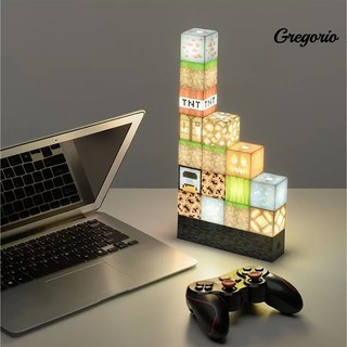 [Gregorio] Minecraft Paladone bloque de construcción luz DIY juguete mercancía regalo recuerdo (4)