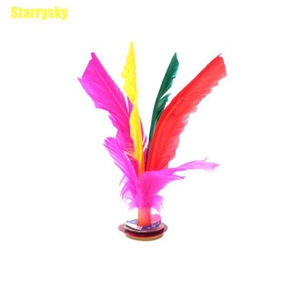 [Starrysky] Colorido pluma Jianzi pie juego de deportes Kicking volante
