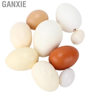 ganxie 9 piezas de huevos falsos de plástico artificial huevo de pascua conjunto para pintar bricolaje decoración del hogar fiesta niños juguete