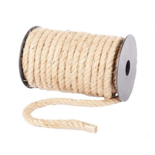 DENAES 10 metros cuerda de yute Camping para manualidades cuerda decoración 4/6/8/10 mm bolsa arpillera cuerda Vintage DIY (7)