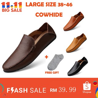 kasut kulit: mocasines de cuero genuino para hombre, casual, zapatos de cuero para barco, zapatos de conducción, deslizamiento en los hombres mocasines