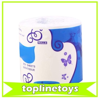 [TopToys] papel higiénico blanco suave, rollos de pañuelos de baño de 3 capas, dispensadores de toallas de mano estándar para el baño/cocina (1)