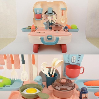 (ColorfulMall) Kid Play House cocina simulación juguete de cocina vajilla conjunto de juguete educativo