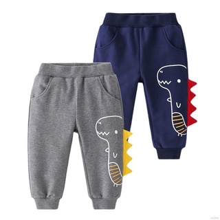 Pantalones deportivos versátiles con diseño De dinosaurio Para bebés/niños