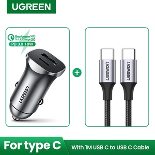 UGREEN Cargador De Coche De Carga Rápida De Entrega De Energía Con Puerto USB QC3.0