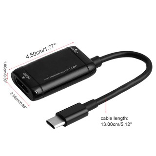 akin adaptador usb-c tipo c a hdmi usb 3.1 a cable mhl android teléfono tablet negra (7)