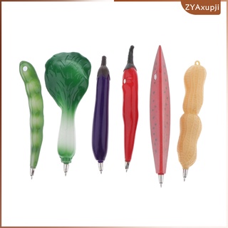 6 bolígrafos de frutas vegetales con imán/papelería escolar para estudiantes