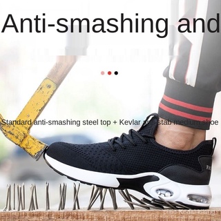 Zapatos de seguridad Anti-aplastamiento Anti-piercing ligero transpirable puntera de acero zapatos de trabajo Kasut keselamatan Alo5