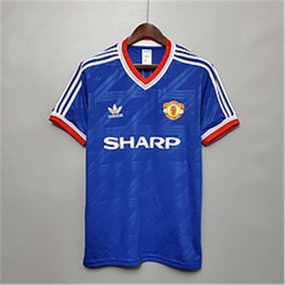 Manchester United MU camiseta De fútbol retro 1986/1988 tercera visitante la mejor calidad tailandesa