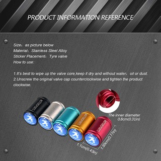 4 piezas de decoración de neumáticos de coche para Peugeot 5008 4008 308 208 207 Auto neumático válvula vástago tapas (2)