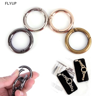 Flyup 10Pcs nuevo Metal de alta calidad mujeres hombre bolsa accesorios anillos gancho llavero bolsa mi
