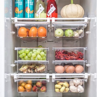 nne. nevera caja de almacenamiento estante cajón organizador congelador estante preservación de alimentos refrigerador partición contenedor (6)