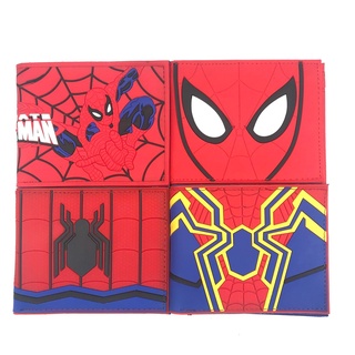 Spiderman Marvel Héroe De Dibujos Animados De Cuero De La PU Estudiante Corto Casual Tarjeta Cartera Niño Y Niña Monedero