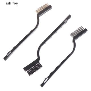 ishifoy - juego de 3 cepillos de acero inoxidable para quitar óxido, herramientas de limpieza, metal limpio cl