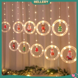 [HELLERY] Luces de cortina de navidad brillantes claras novedad navidad para vacaciones en interiores
