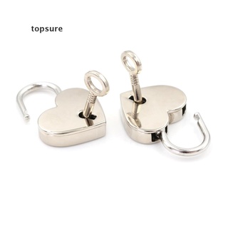 tpre nuevo candado de metal plateado con forma de corazón, 2 piezas, bolsas de equipaje, cerradura con llave mini.