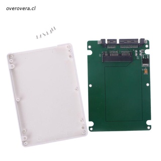 ove 1.8" Micro SATA 16 Pin SSD To 2.5" SATA 22Pin HDD Adapter Converter With Case