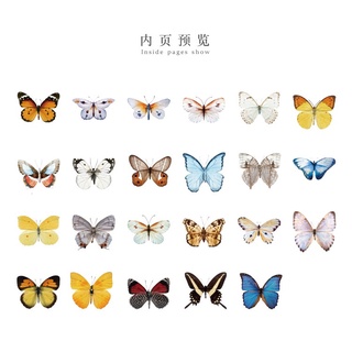 emmoo 46 hojas / caja hermosas mariposas pegatinas álbum de recortes diario decoración DIY pegatinas de sellado (6)